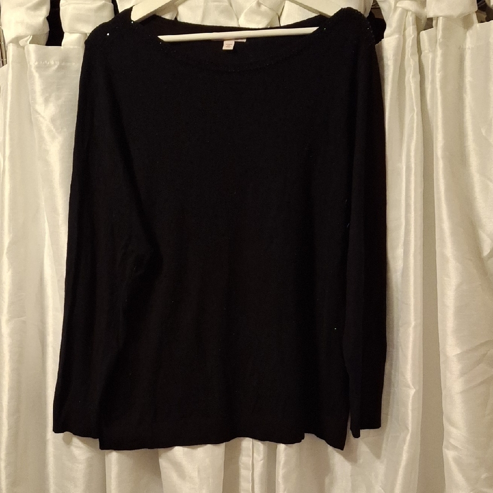 Dress Barn Classic Black Long Sleeve Sweater 2X